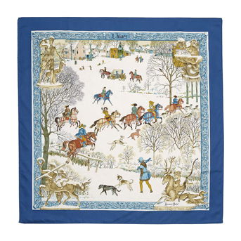 Hermès: L'hiver Silk Scarf 90cm