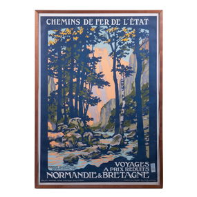 Framed French Rail Travel Poster 1912 by Leon Constant-Duval (1877-1956)