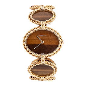 Audemars Piguet For Chaumet 18k Gold & Tiger’s Eye Ladies Watch