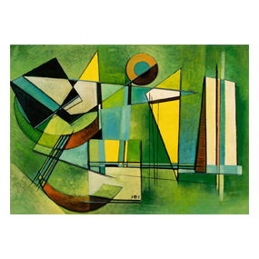Werner Drewes (1899-1985) Oil on Canvas