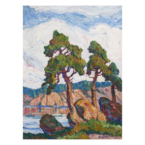 Birger Sandzen (1871-1954) Oil on Artist's Board 1923