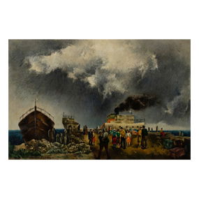 William Schwartz (1896-1977) New Deal Era Oil on Canvas