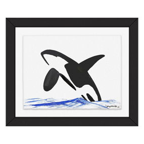Wyland- Original Sumi Ink Painting “Orca”