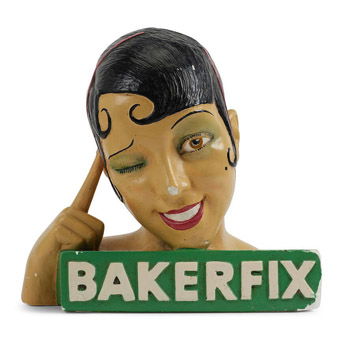Josephine Baker: 'Bakerfix' Cosmetic Counter Store Display Plaster Bust