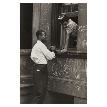 Helen Levitt (1913-2009); Untitled (Greeting at the Window)