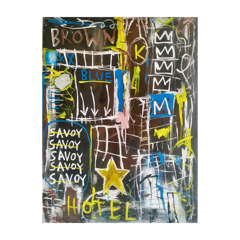 Jean Michel Basquiat 1960-1988 Acrylic/Canvas In The Style of. Haring,Warhol,Basquiat Era.