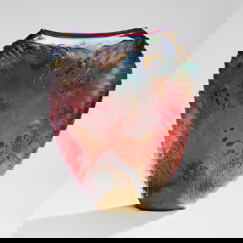 William Morris (B. 1957) Monumental 'Petroglyph' Vessel, 1990