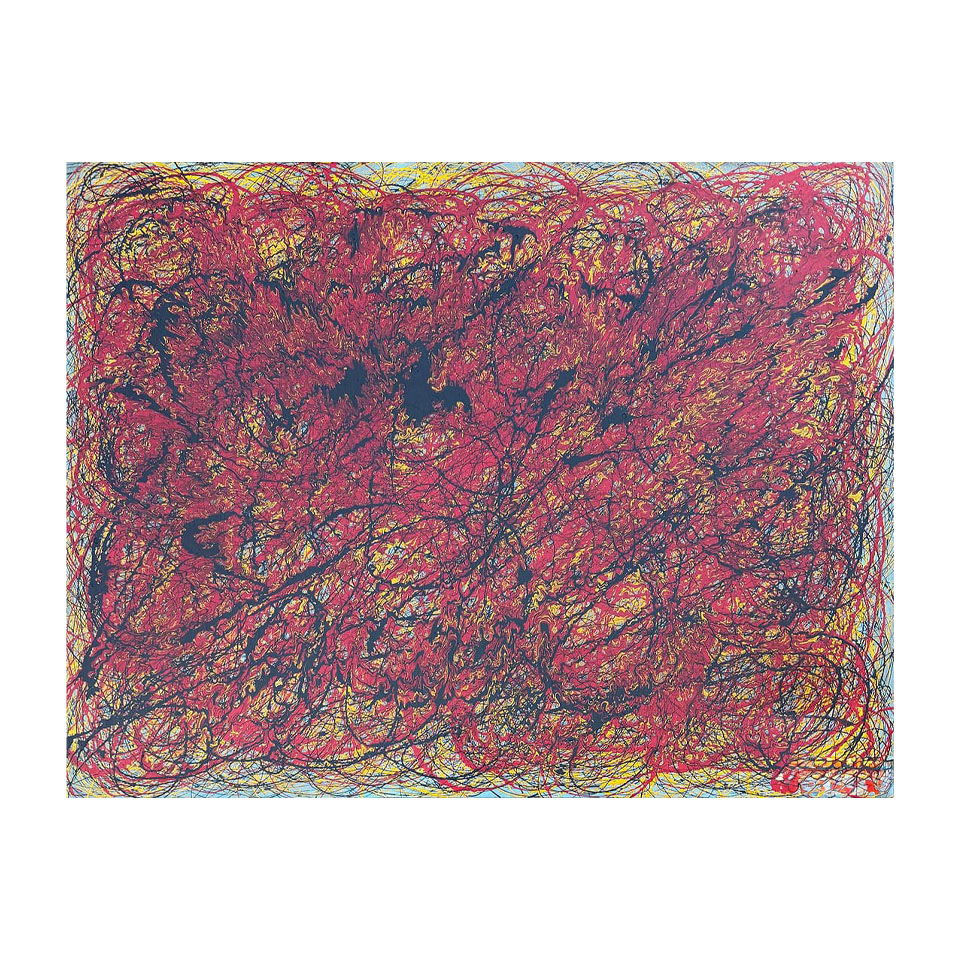 Jackson Pollock American Oil on Canvas Painting In The Style of. Rothko, Kline, & Pollock Era
