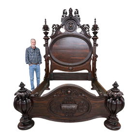 Attributed A. C. Richards, Cincinnati, Rosewood Victorian Bedstead, circa 1865–1875