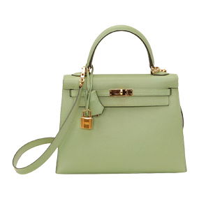 Hermès Kelly 25 Sellier Vert Anis Epsom Leather with Gold Hardware