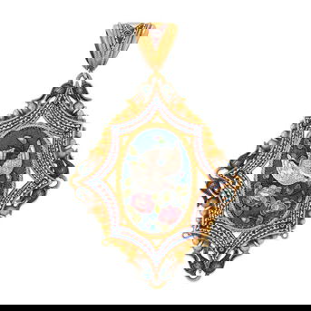 An Antique Gold and Micromosaic Pendant/Brooch