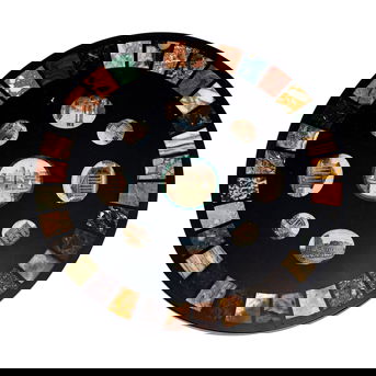 A Grand Tour Micromosaic and Specimen Marble Table Top