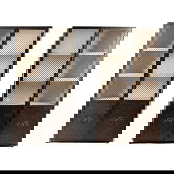 A Pair of French Steel Bookcase Cabinets