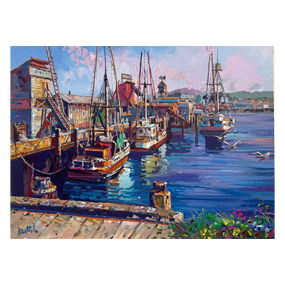 Filastro Mottola (Shipyard) Signed Original Acrylic