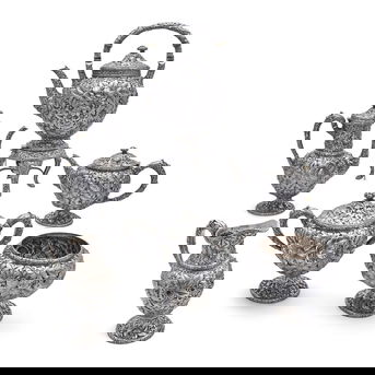 Five-Piece Gorham Sterling Silver Coffee and Tea Service