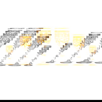 A Saint-Louis Congress Cut Glass Stemware Service