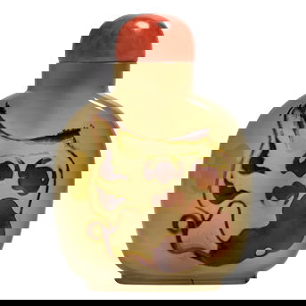 A Shadow Agate 'Five Bats and Gourd' Snuff Bottle 1780-1860