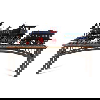 A 7 1/2-Inch Live-Steam Model Train with Stand