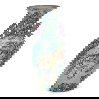 A Large Famille Rose Porcelain Vase