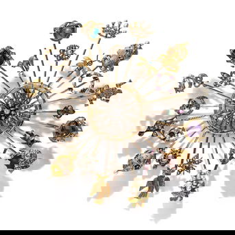 Victorian, Multigem Stick Pin Brooch