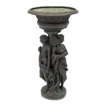 A French Bronze Figural Jardiniere