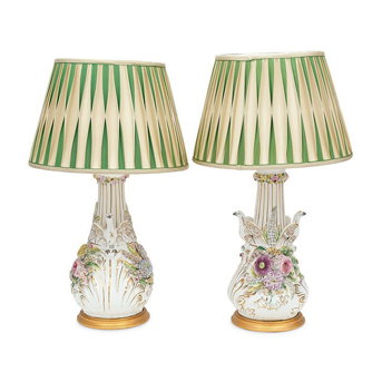 A Pair of German Porcelain Vases