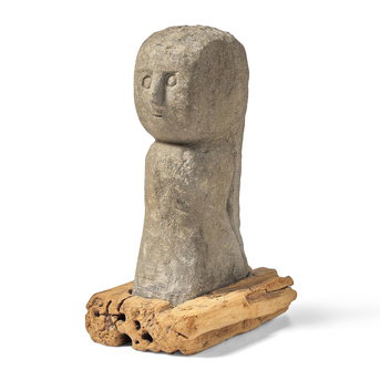 William Edmondson <br>(1874-1951) Girl With Braided Hair