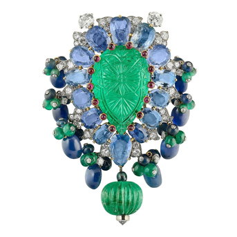 Cartier Art Deco <br>Multi-Gem 'Tutti Frutti'<br>Clip-Brooch