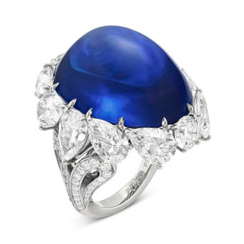 Important Harry Winston Sapphire and Diamond Ring