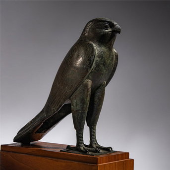 An Egyptian Bronze Falcon