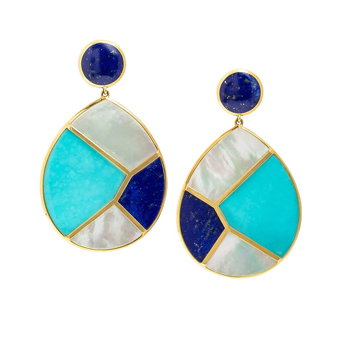 Ippolita, Lapis Lazuli, Turquoise, and Mother-of-Pearl Pendant Earrings