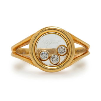 Chopard, Yellow Gold and Diamond 'Happy Diamonds Icons' Ring