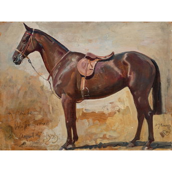 Sir Alfred James Munnings, P.R.A., R.W.S. (Mendham 1878-1959 Dedham) Study of 'Moneda', a Polo Pony