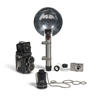 Diane Keaton: A Group of Cameras and Camera Equipment