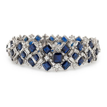 Oscar Heyman, Sapphire and Diamond Bracelet