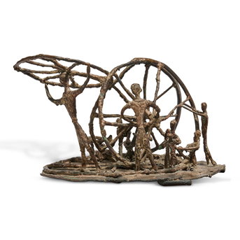Meera Mukherjee (1923-1998) Untitled (Wheel Builders)
