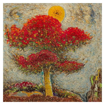 Kattingeri Krishna Hebbar (1911-1996) Untitled (Gulmohar Tree)