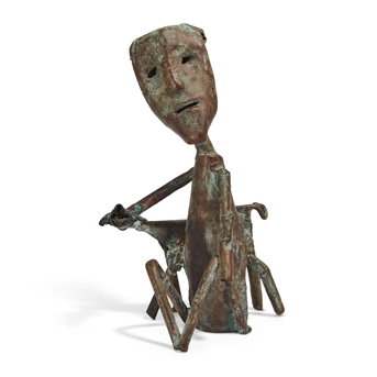 Somnath Hore (1920-2006) Untitled (Man and Dog)