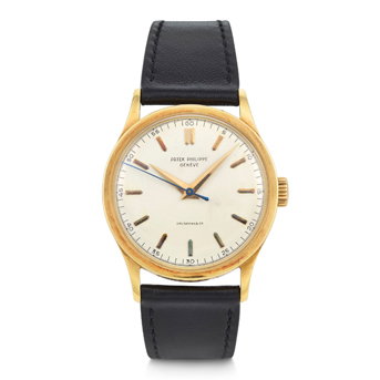 Patek Philippe, Retailed by Hausmann & Co. A Historically Notable 18k Gold Wristwatch
