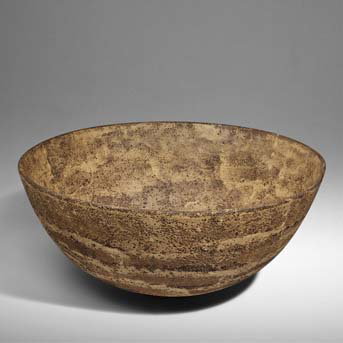 Gertrud (1908-1971) and Otto Natzler (1908-2007) Important Monumental Crater-Glazed Bowl