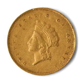 A United States 1855-C Indian Head $1 Gold Coin