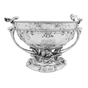 A Large Martelé Silver Punch Bowl