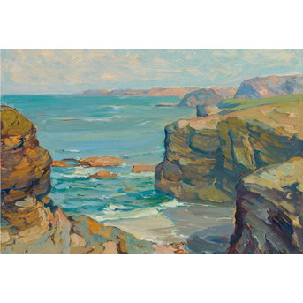 Franz Arthur Bischoff (1864-1929) Coastal Scene