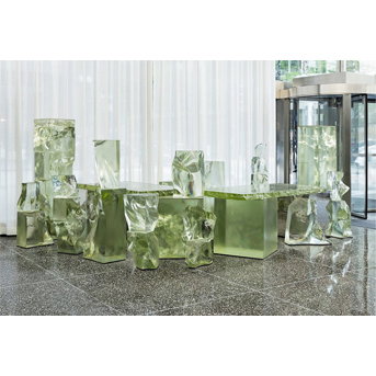Frank Gehry (American, 1929-2025) Icehenge Desk from the lobby of the Inland Steel Building