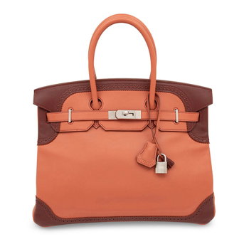 Hermès, Limited Edition Ghillies Birkin 35 in Rosy & Rouge H Swift