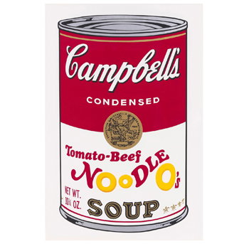 Andy Warhol (1928-1987); Tomato-Beef Noodle O's, from Campbell's Soup II