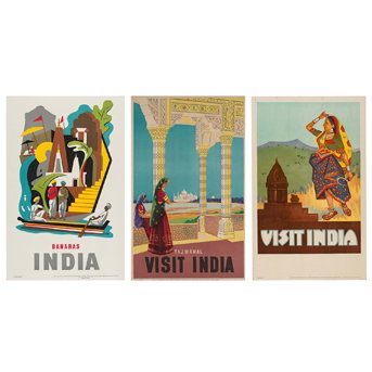 A Group of Three India Travel Posters