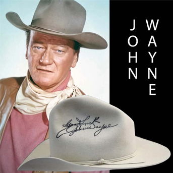 John Wayne Signed Stetson Cowboy Hat