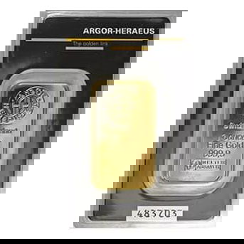 1 oz Gold Argor Heraeus Bar