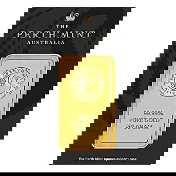 Perth Mint 50 Gram Gold Bar